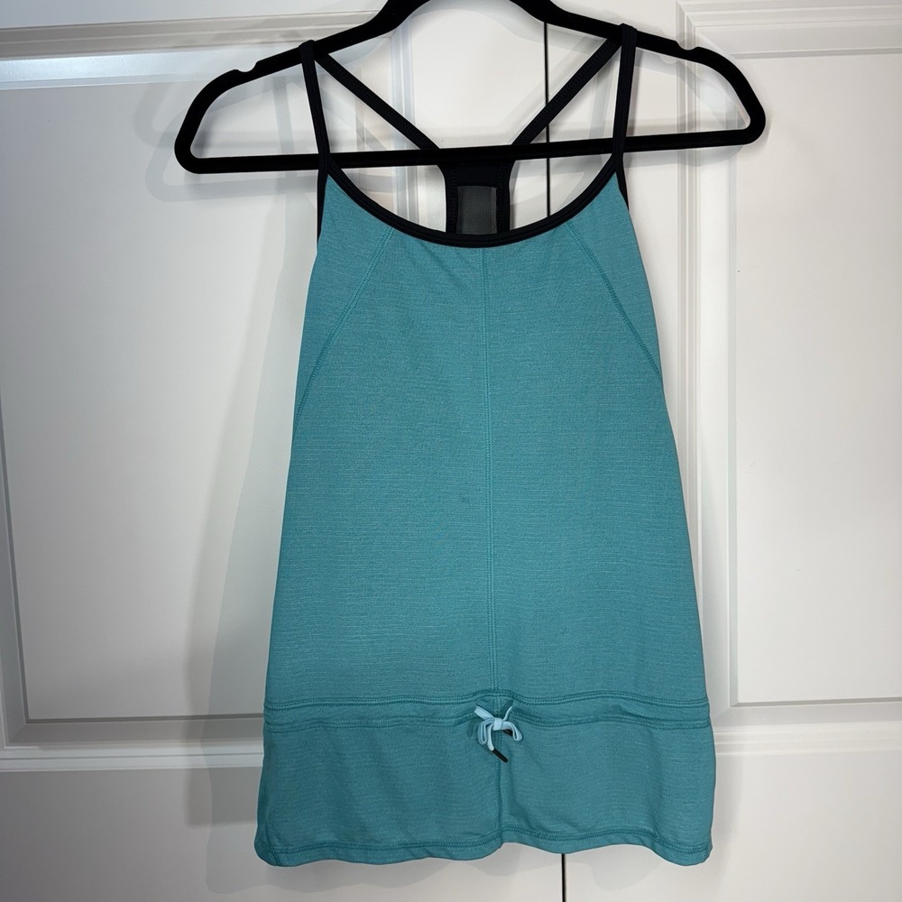HPE HUMAN PERFORMANCE ENGINEERING Women's Sports Tank Top Waist Tie Size L Teal